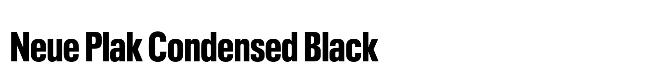 Neue Plak Condensed Black